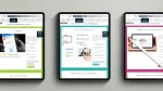 Roofing website design on iPads