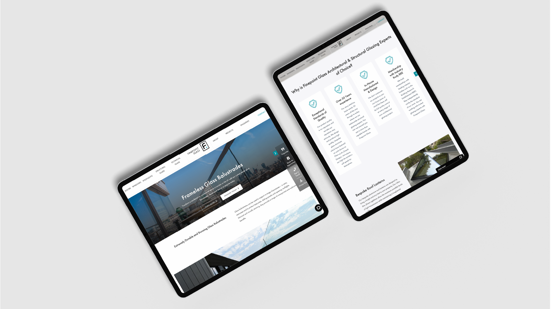 Finepoint website on iPad